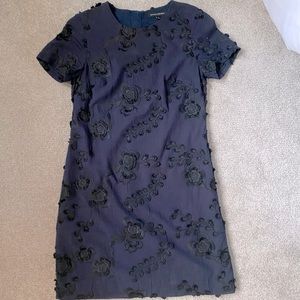 Banana Republic Navy and Black overlay lace dress!